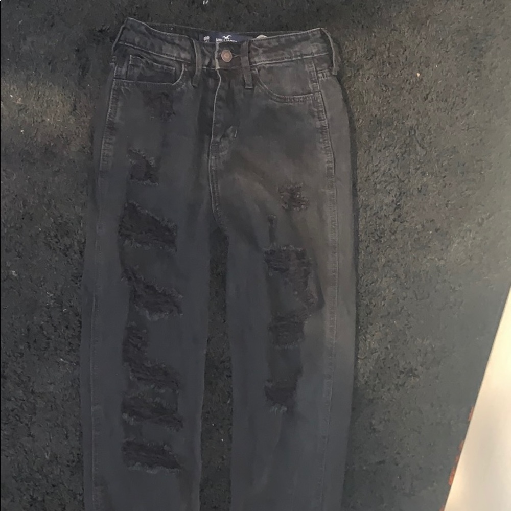 hollister high rise mom jeans